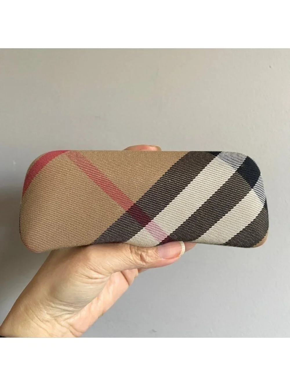 Burberry Nova Check Hard Eyeglasses Sunglasses Glasses Case 🇮🇹
